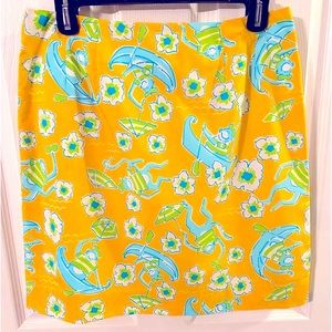 Lilly Pulitzer Yellow Monkey Boat Skirt. Like new condition, no flaws!